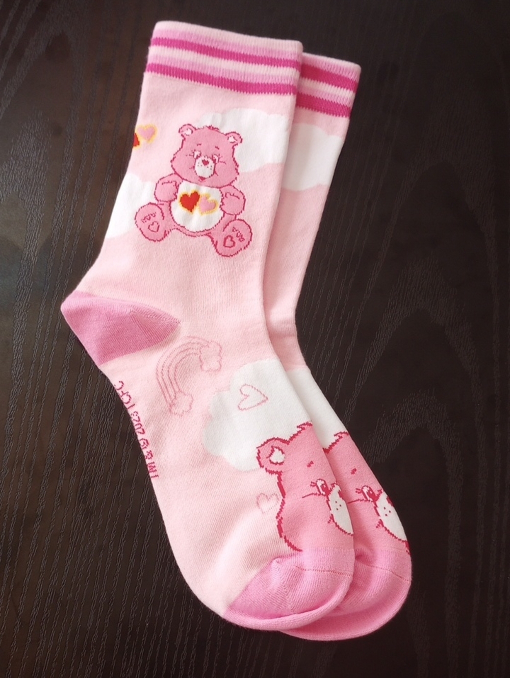 Care Bears Pink Wonderheart Bear Crew Mid-calf Socks
